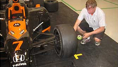 Indy Car Tire Pressure Testing