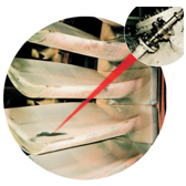 Land Combustion Turbine Blade Temperature Monitor